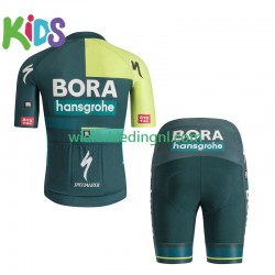 Wielershirt en Kort Fietsbroek Bora-Hansgrohe 2024 Kind N001