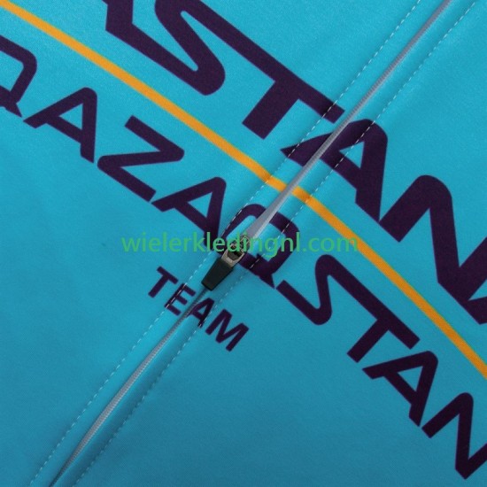 Wielershirt Lange Mouw en Lange Koersbroek Astana Qazaqstan 2024 Team Heren