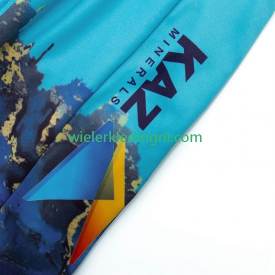 Wielershirt Lange Mouw en Lange Koersbroek Astana Qazaqstan 2024 Team Heren