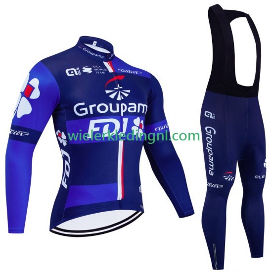 Wielershirt Lange Mouw en Lange Koersbroek Fdj Groupama 2024 Heren