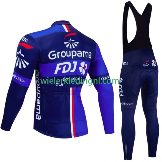 Wielershirt Lange Mouw en Lange Koersbroek Fdj Groupama 2024 Heren