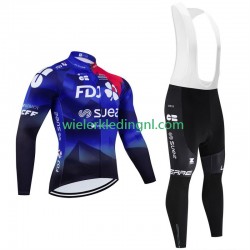Wielershirt Lange Mouw en Lange Koersbroek Fdj Suez 2024 Heren