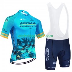 Wielershirt en Kort Koersbroek Astana Qazaqstan 2024 Team Heren