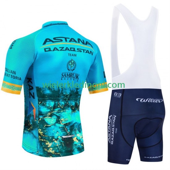 Wielershirt en Kort Koersbroek Astana Qazaqstan 2024 Team Heren