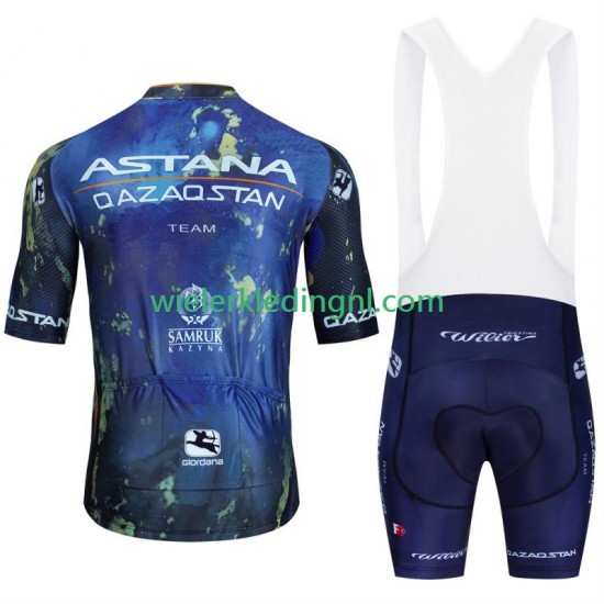 Wielershirt en Kort Koersbroek Astana Qazaqstan 2024 Heren