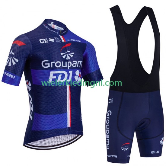 Wielershirt en Kort Koersbroek Fdj Groupama 2023 Heren