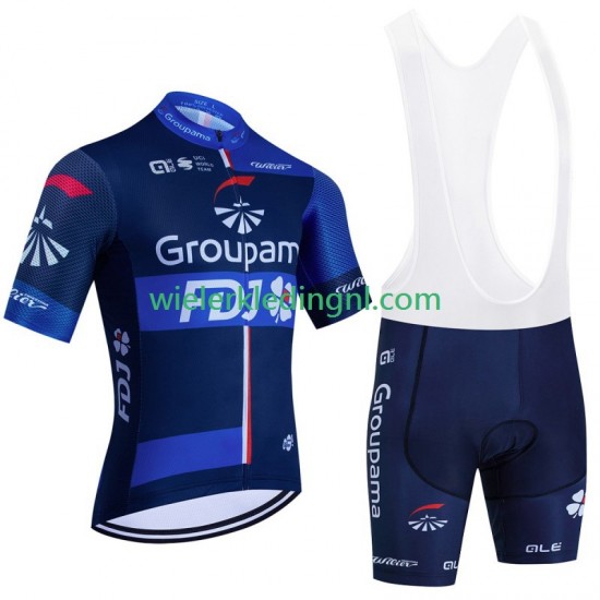 Wielershirt en Kort Koersbroek Fdj Groupama 2024 Heren