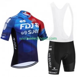Wielershirt en Kort Koersbroek Fdj Suez 2024 Heren