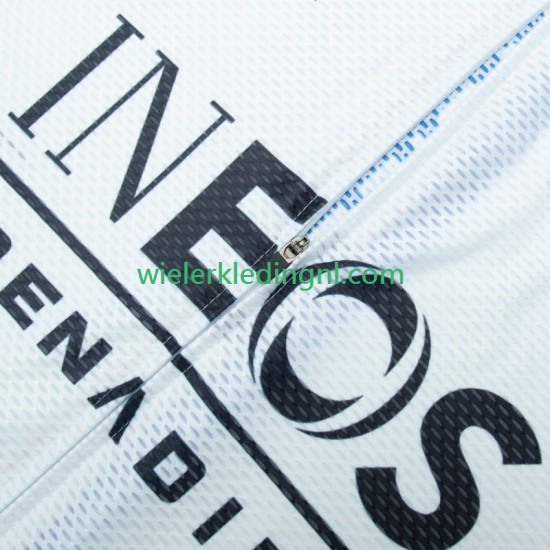 Wielershirt en Kort Koersbroek Ineos Grenadier 2023 Blanc Heren