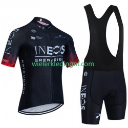 Wielershirt en Kort Koersbroek Ineos Grenadier 2023 Noir Heren
