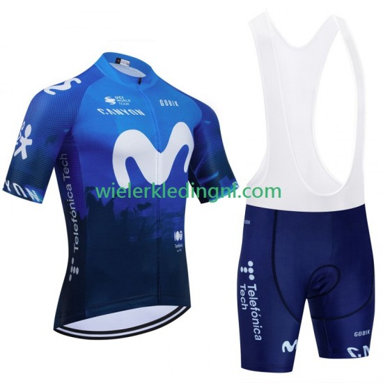 Wielershirt en Kort Koersbroek Movistar 2024 Heren