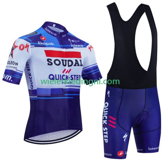 Wielershirt en Kort Koersbroek Soudal Quickstep 2023 Heren
