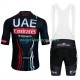 Wielershirt en Kort Koersbroek Uae Emirates 2024 Black Heren
