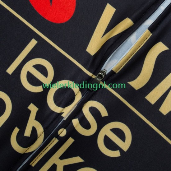 Wielershirt en Kort Koersbroek Visma Lease A Bike 2024 Black Heren