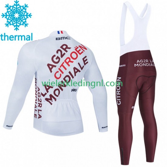 Wielershirt Lange Mouw en Lange Koersbroek Winter Ag2R La Mondiale 2023 Heren