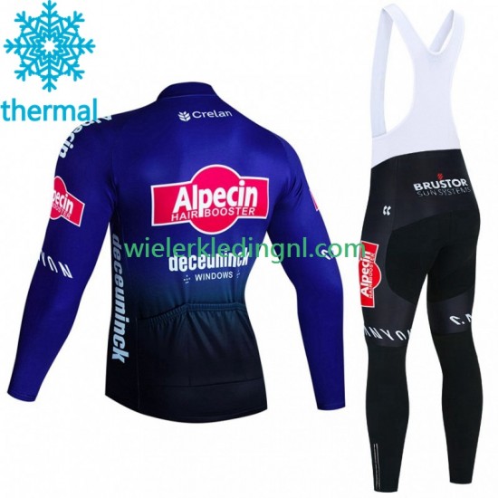 Wielershirt Lange Mouw en Lange Koersbroek Winter Alpecin Deceuninck 2023 Heren