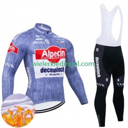 Wielershirt Lange Mouw en Lange Koersbroek Winter Alpecin Deceuninck 2024 Heren