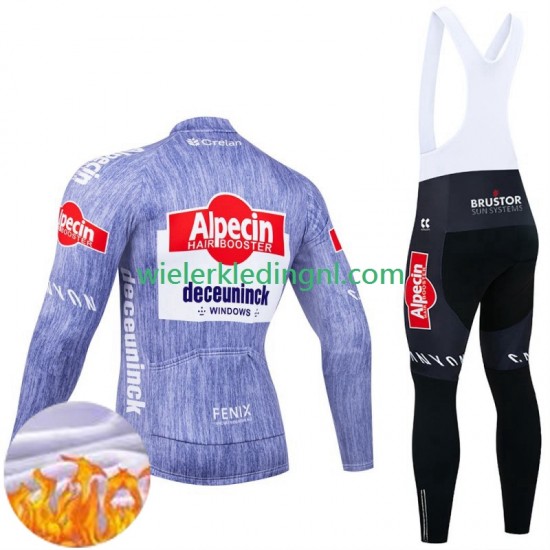 Wielershirt Lange Mouw en Lange Koersbroek Winter Alpecin Deceuninck 2024 Heren