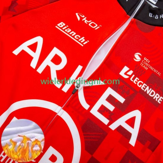 Wielershirt Lange Mouw en Lange Koersbroek Winter Arkea Bb Hotels Excalibur 2024 Heren