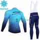 Wielershirt Lange Mouw en Lange Koersbroek Winter Astana Qazaqstan 2023 Heren