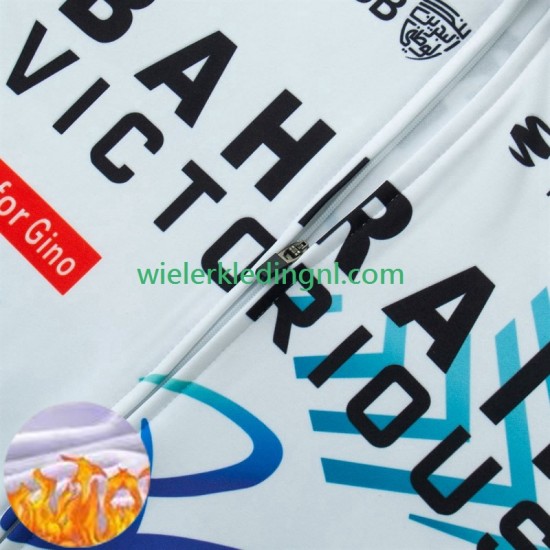 Wielershirt Lange Mouw en Lange Koersbroek Winter Bahrain Victorious 2024 Heren