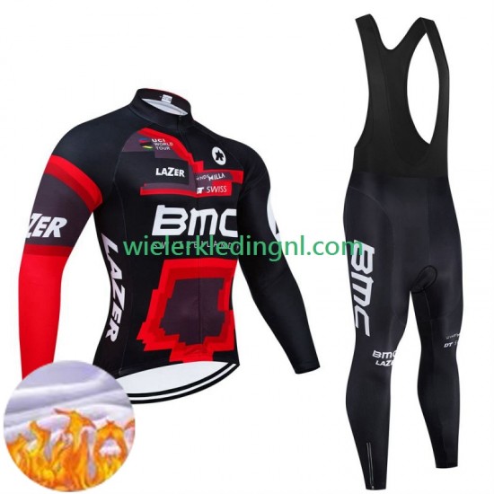 Wielershirt Lange Mouw en Lange Koersbroek Winter Bmc Suisse 2024 Heren