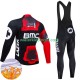 Wielershirt Lange Mouw en Lange Koersbroek Winter Bmc Suisse 2024 Heren