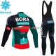 Wielershirt Lange Mouw en Lange Koersbroek Winter Bora Hansgrohe 2023 Heren