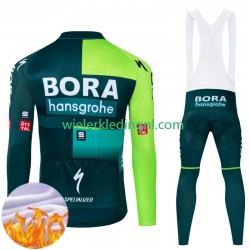 Wielershirt Lange Mouw en Lange Koersbroek Winter Bora Hansgrohe 2024 Heren N001