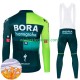Wielershirt Lange Mouw en Lange Koersbroek Winter Bora Hansgrohe 2024 Heren N001