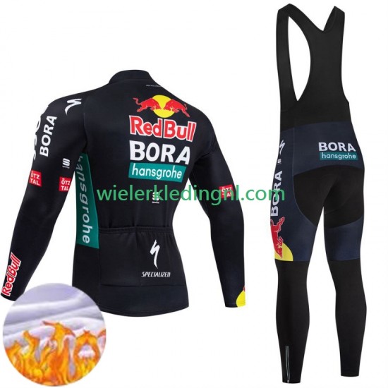 Wielershirt Lange Mouw en Lange Koersbroek Winter Bora Hansgrohe 2024 Heren