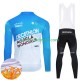 Wielershirt Lange Mouw en Lange Koersbroek Winter Decathlon Ag2R 2024 Heren