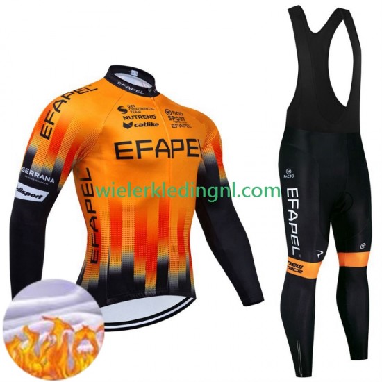 Wielershirt Lange Mouw en Lange Koersbroek Winter Efapel 2024 Heren