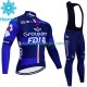 Wielershirt Lange Mouw en Lange Koersbroek Winter Fdj Groupama 2023 Heren