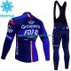 Wielershirt Lange Mouw en Lange Koersbroek Winter Fdj Groupama 2023 Heren