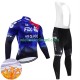 Wielershirt Lange Mouw en Lange Koersbroek Winter Fdj Suez 2024 Heren