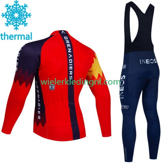 Wielershirt Lange Mouw en Lange Koersbroek Winter Ineos Grenadier 2023 Heren