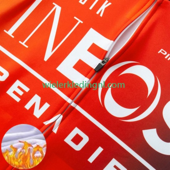 Wielershirt Lange Mouw en Lange Koersbroek Winter Ineos Grenadier 2024 Heren