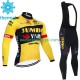 Wielershirt Lange Mouw en Lange Koersbroek Winter Jumbo Visma 2023 Heren