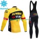 Wielershirt Lange Mouw en Lange Koersbroek Winter Jumbo Visma 2023 Heren