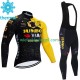 Wielershirt Lange Mouw en Lange Koersbroek Winter Jumbo Visma Tdf Velodrome 2023 Heren