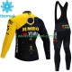 Wielershirt Lange Mouw en Lange Koersbroek Winter Jumbo Visma Tdf Velodrome 2023 Heren
