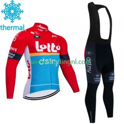 Wielershirt Lange Mouw en Lange Koersbroek Winter Lotto Dstny 2023 Heren