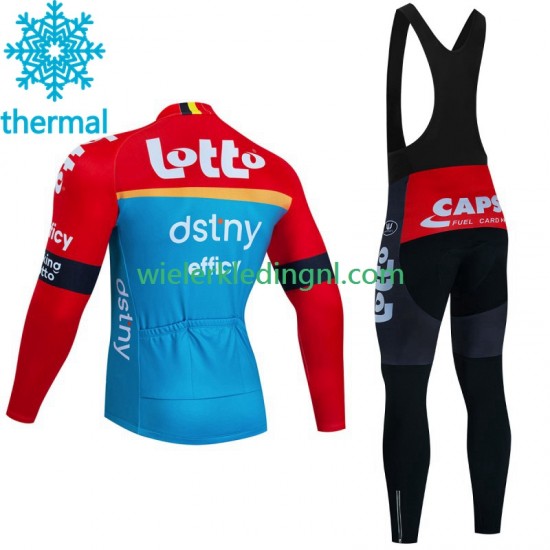 Wielershirt Lange Mouw en Lange Koersbroek Winter Lotto Dstny 2023 Heren
