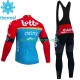 Wielershirt Lange Mouw en Lange Koersbroek Winter Lotto Dstny 2023 Heren