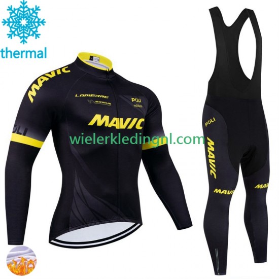 Wielershirt Lange Mouw en Lange Koersbroek Winter Mavic 2024 Heren