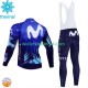 Wielershirt Lange Mouw en Lange Koersbroek Winter Movistar 2024 Heren
