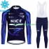 Wielershirt Lange Mouw en Lange Koersbroek Winter Nice Metropole Cote D Azur 2023 Heren