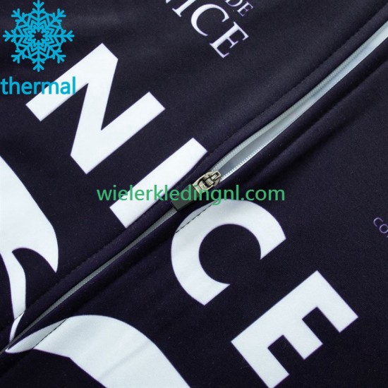 Wielershirt Lange Mouw en Lange Koersbroek Winter Nice Metropole Cote D Azur 2023 Heren