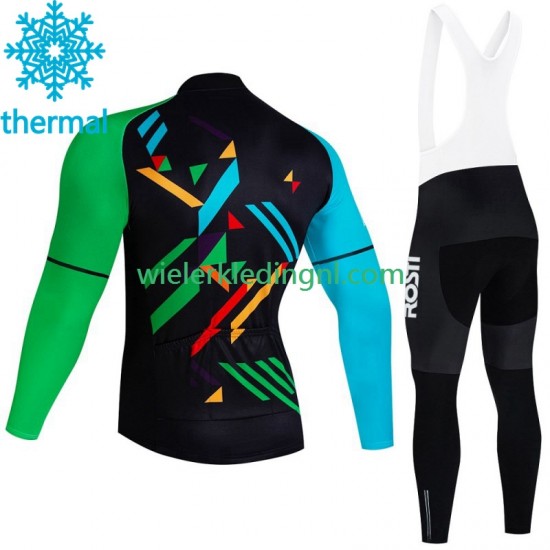 Wielershirt Lange Mouw en Lange Koersbroek Winter Rosti 2023 Heren N001